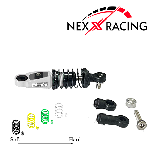 Nexx Racing Dual Spring Center Oil Shock Premium - Silver