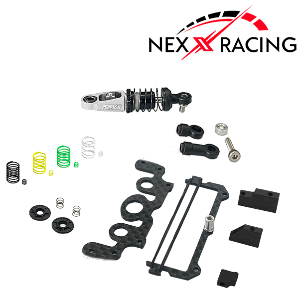 Nexx Racing Combo Dual Spring Center Oil Shock Premium + Conversion Battery Mount for Specter Kit - silver