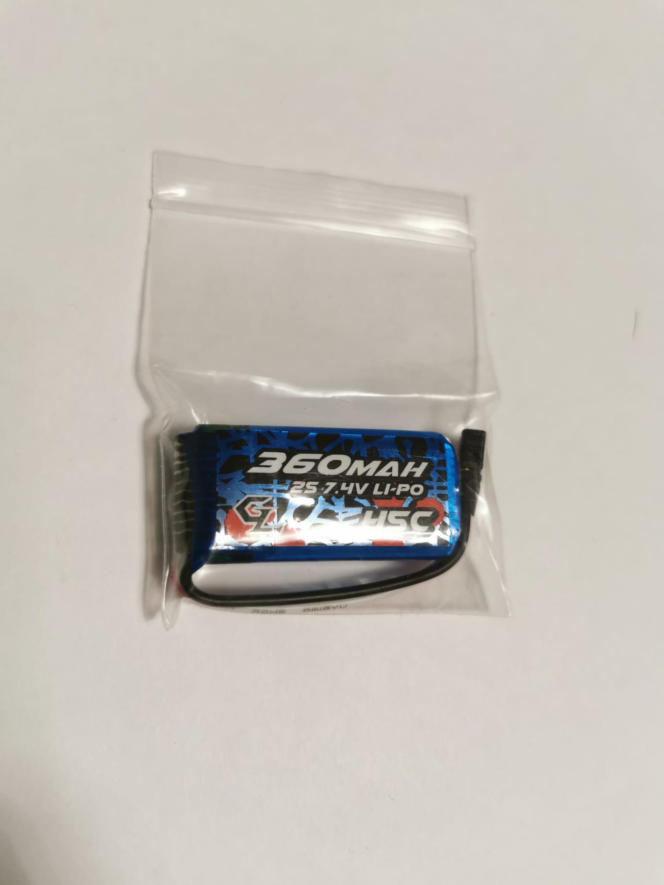 Lipo Pack / 7.4V / 2S / GL Racing / 360mAh / 45C Discharge with GL connector