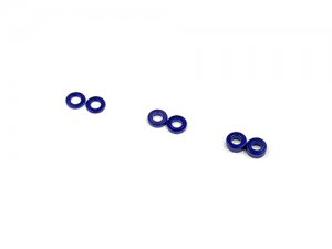 2 x 4 Alum. coller set (0.5/1.0/1.5mm) BLUE