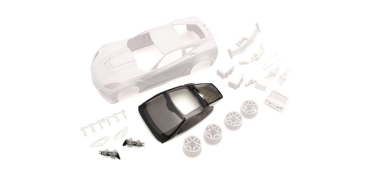 Chevrolet Corvette ZR1 Kyosho Mini-Z White Body + 2WD Rims
