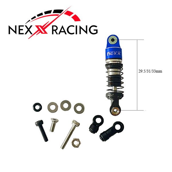 Nexx Racing Dual-Spring Center Oil Shock Set (Blue)