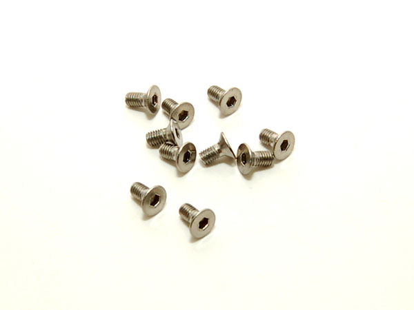 PN Racing M3x6 Countersunk Stainless Steel Hex Screw (10pcs) 