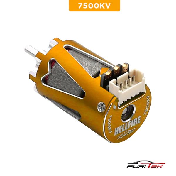 Furitek Hellfire 7500kv Sensored brushless motor - Gold color