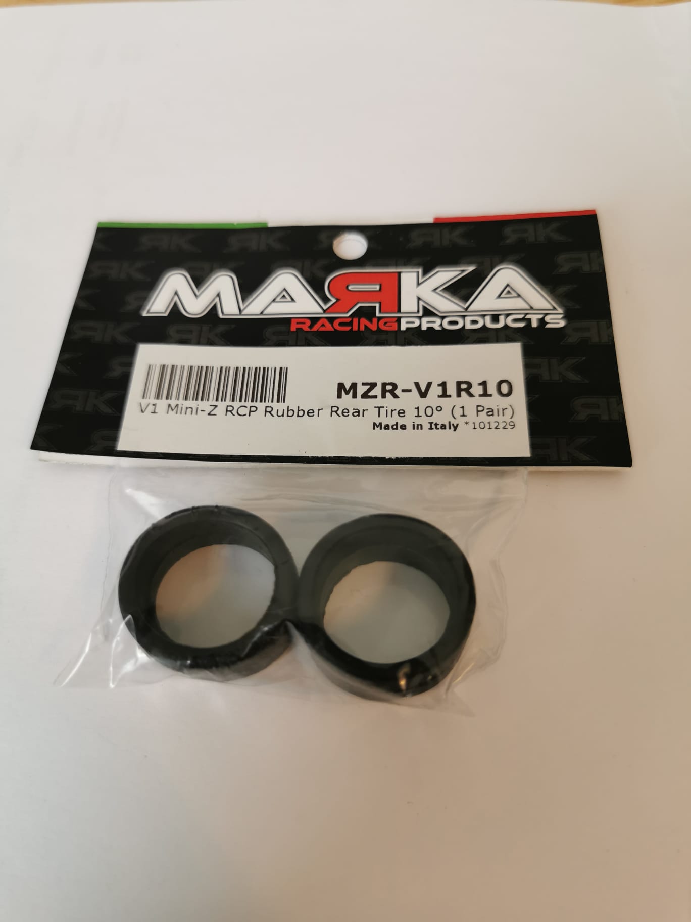 Marka V1 Mini-Z RCP Rubber Rear Tire 10° (1 Pair) (MZR-V1R10)