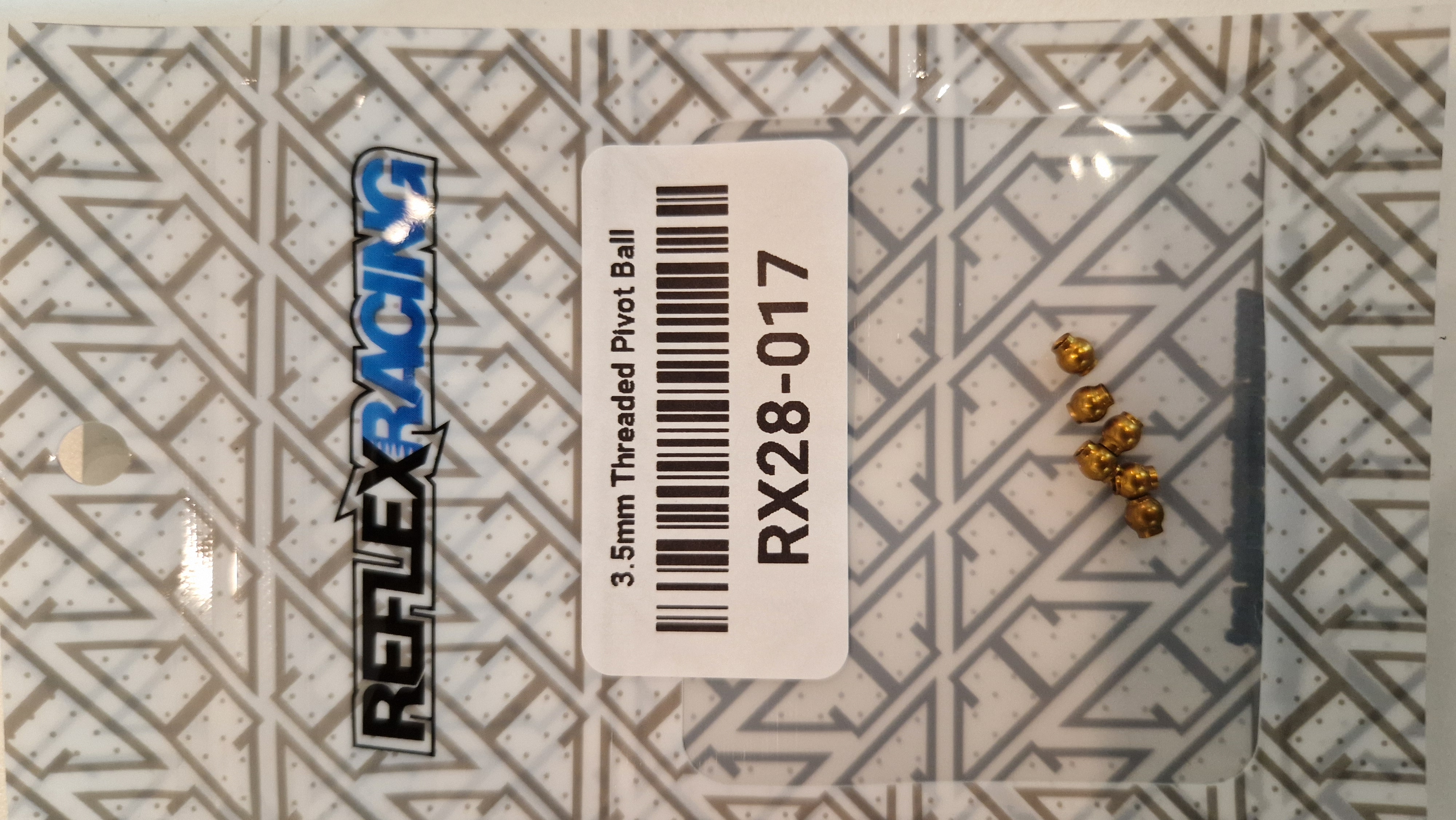 Reflex Racing RX28 7075 T6 Machined Aluminum Hardcoated 3.5mm Pivot Balls (6 pcs.)